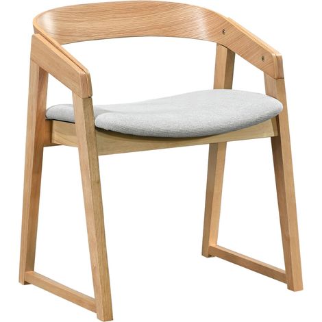 Selsey Saloss – Sedia in legno chiaro / grigio chiaro