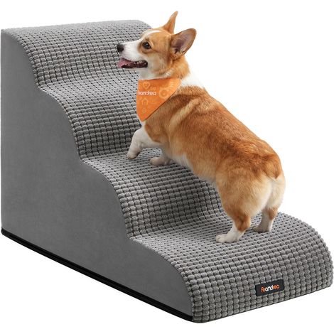 Escalier pour Chien, 4 Marches, Pente Douce, Mousse Haute Densité (1/5)