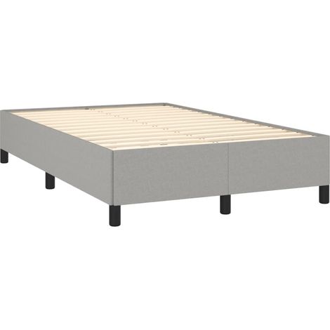 vidaXL Cadre de lit sans matelas gris clair 120x190 cm tissu