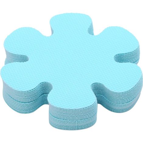 Sollbry 20 pegatinas antideslizantes para bañera, diseño de flores, tiras de goma adhesivas, impermeables, para bañeras, baño, ducha, cocina, color azul, 10 cm (1/5)