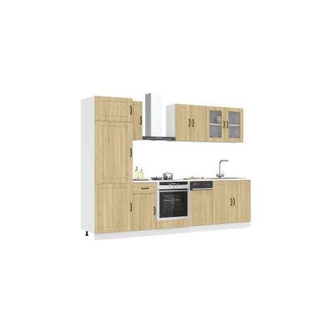Ensemble d'armoires de cuisine 8 pcs Kalmar bois d'ingénierie (1/5)