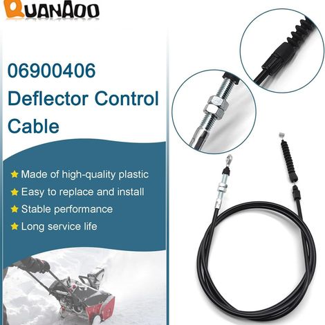 Article en stock 06900406 Câble de commande de déflecteur compatible avec le câble de machine à neige Ariens 06900018 (1/4)