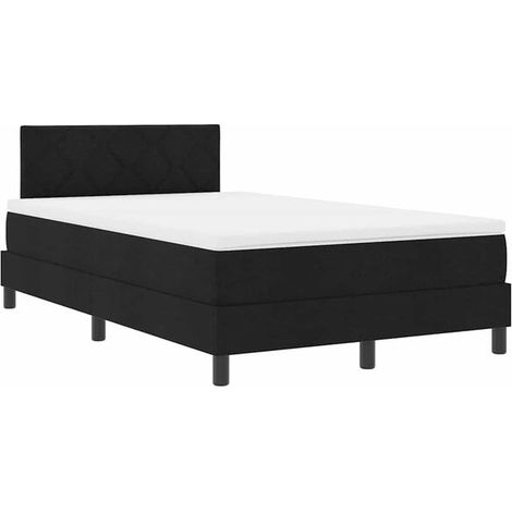 Matelas à ressorts avec sommier intégré et éclairage LED, noir, 120 x 190 cm, revêtement en tissu (1/5)