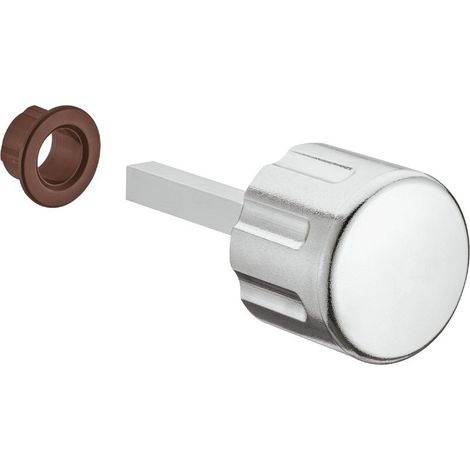 Manilla giratoria para cerradura de palanca de superficie, versión de 53 mm con eje cuadrado de 7 mm, plástico cromado pulido. Cerradura de presión para caravanas, barcos, furgonetas, autocaravanas y  (1/2)