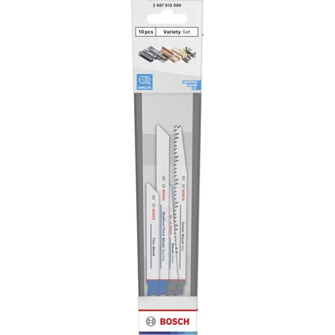 Bosch Reciprocating Saw Blade Variety Reciprocating Saw Blade Set, 10 pcs 2607012090 (1/2)