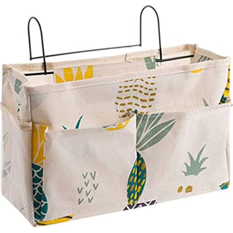 Goodzaz 1 crochet Range-tout Suspendu pour Chevet, Sac Organisateur de Nuit avec 3 Pochettes pour Lit Mezzanine, Dortoir, Barre de Lit et Chaise