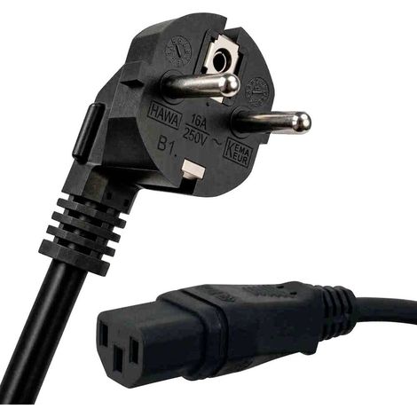 Cavo IEC HAWA 1008230 Nero 2.00 m (1/2)
