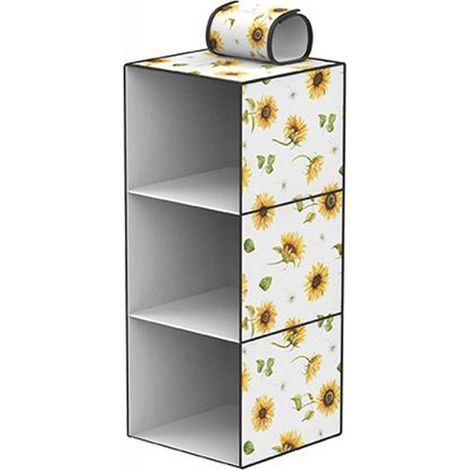 Trade Shop - Organizer Per Armadio 3 Strati Scaffale Pensile Porta Oggetti Scaffali 30x30x60 - (1/2)