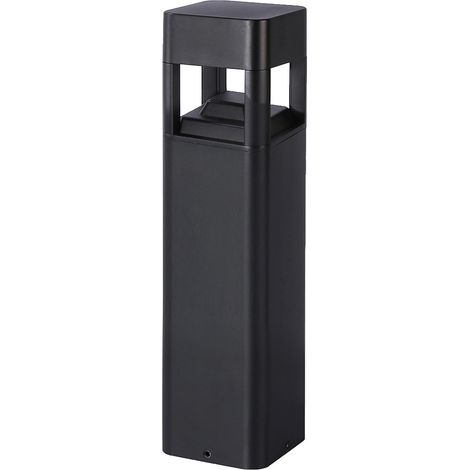 Borne jardin LED noire carrée 40cm 10W Foleda Italux
