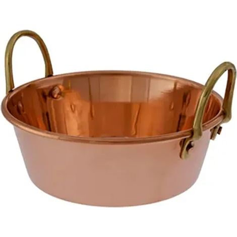 Pentola, Vaschetta per marmellata - rame e ottone, diametro: 20 cm