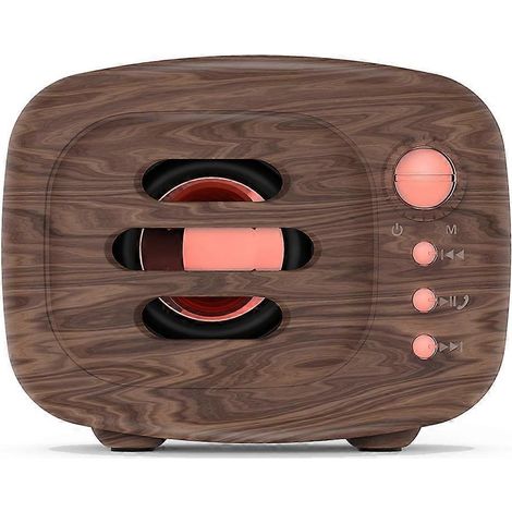 Tragbarer Vintage-Lautsprecher mit Bluetooth 5.0, USB-Ladeanschluss und TF-Kartensteckplatz