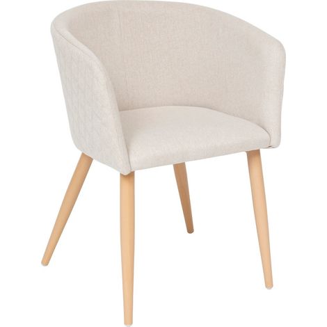 Poltrona da pranzo marlo in faggio beige - Atmosphera créateur d'intérieur (1/4)