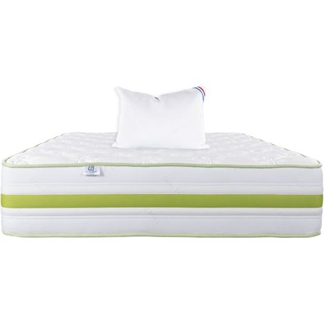Matelas Rêverie, 30 cm, mousse haute densité, ferme, face été/hiver + 1 oreiller, 90x190cm (1/4)