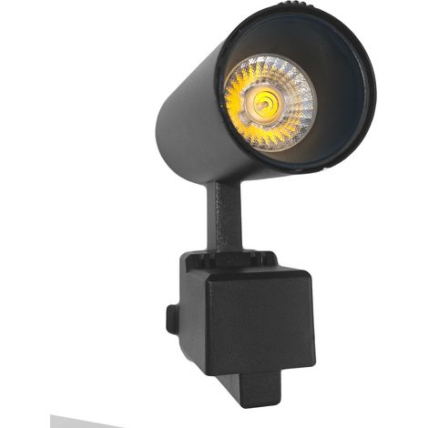 Foco LED de riel de aluminio negro de 10 W y 4000 K para cocina, sala de estar, galería y obras de arte. (1/5)