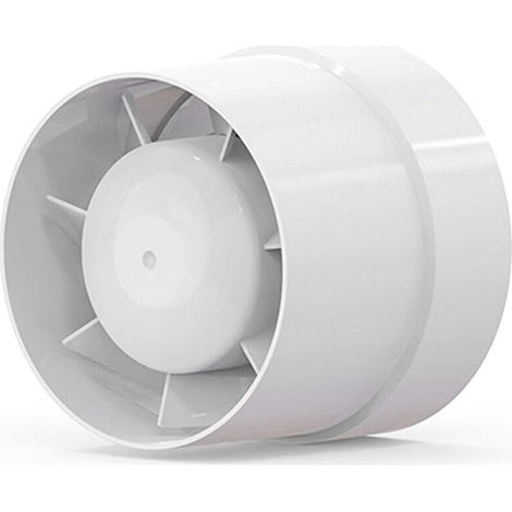 Ventilateur Extracteur d'air, économique 100mm, 12W/130m³, extracteur axial conduit en ligne : salle de bain, cuisine, cave (1/4)