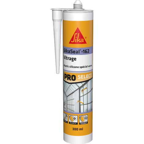 Elastischer Silikondichtstoff SIKA Sikaseal-162 Verglasung - Weiß - 300ml (1/3)
