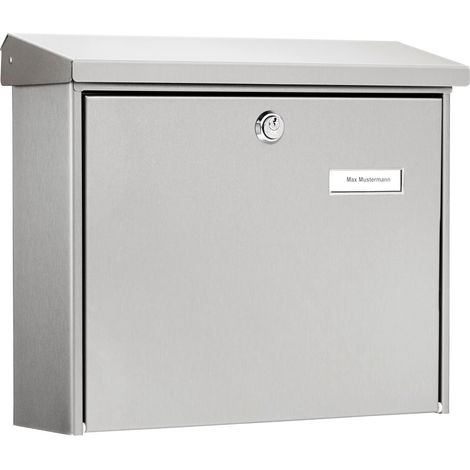 Burg Wächter 8140 AMRUM 3867 NI Briefkasten Edelstahl Silber Schlüsselschloss (1/5)