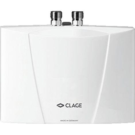 CLAGE MBH 7, Calentador instantáneo electrónico pequeño, hidráulico, 6.5 kW / 400 V, listo para enchufar, 1500-16007