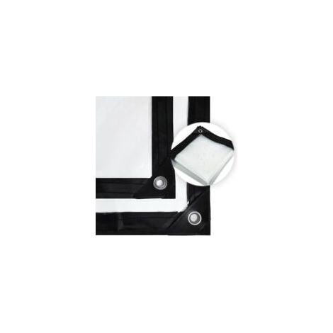 Bâche de protection imperméable transparente 3x3m – Polyéthylène résistant aux intempéries – Œillets en aluminium pour installation facile