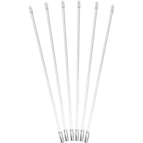 Lot de 6 mini tringles à rideaux en plastique avec poignée de traction et inclinaison, accessoires pour stores et rideaux. (1/5)