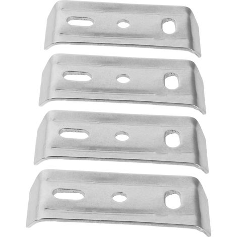 Kit de fixation pour porte-serviettes (4 pièces) en acier 4 pièces) en acier inoxydable, base épaisse et coins arrondis, pour salle de bain (1/5)