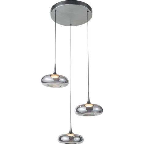 Lampada sospensione moderna cromata LED 21W Tenele Italux