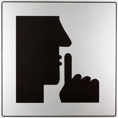 Plaque de porte Silence - Gamme Iso 7001 200x200mm - 4380094