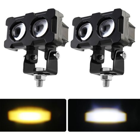 2 Stück Motorrad-LED-Nebelscheinwerfer, rostfrei, stoßfest, helles Licht, gute Wärmeableitung, passend für Fahrzeuge mit 9–30 V Hubraum (1/5)