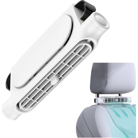 Ventilateur de voiture,Ventilateur de refroidissement de siège de voiture avec 3 vitesses de vent,alimenté par USB,(Noir) Ventilateur Auto Portable pour voiture camion SUV (1/5)