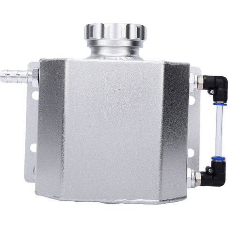 Réservoir de liquide de refroidissement en alliage d'aluminium, capacité de 1l, couleur argent, débordement de radiateur (1/5)
