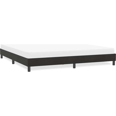 Cadre de lit sans matelas-Structure de lit noir 180x220 cm velours (1/5)