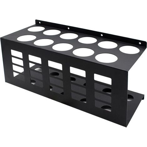 Support mural pour cartouches de silicone et tubes de mastic, support métallique robuste pour tubes à essai, pouvant contenir jusqu'à 11 tubes. (1/4)
