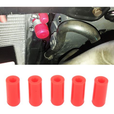 Ansaugschlauchstopfen für Autos (10er-Pack), 4 mm Innendurchmesser, universell, rot (1/5)
