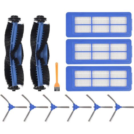 Kit de 13 pièces de rechange pour Eufy RoboVac 11S MAX, RoboVac 30C MAX, RoboVac G10, RoboVac G30, Edge : brosse et filtre.