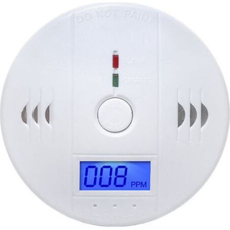 Détecteur Portable de Monoxyde de Carbone avec Affichage Numérique – Alarme CO Blanc pour Maison, Garage et Chauffage (1/3)