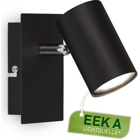 Briloner Isil A Applique LED per interni, CEE A sorgente luminosa, orientabile, inclinabile, nero, 12 x 8 x 12,3 cm (1/5)