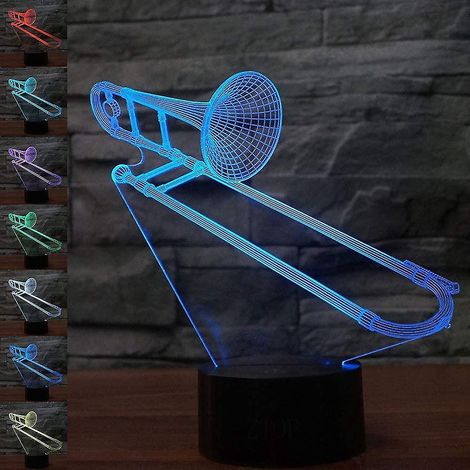 3D-Illusions-Nachtlicht in Form einer Büroklammer, 7 wechselnde Farben, Berührungsschalter, USB-betriebene LED-Schreibtischlampe, originelles Geschenk für Partys und Geburtstage. (1/5)