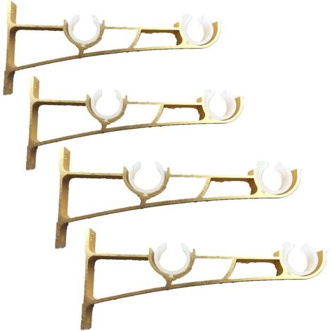 Serbia – Support de tringle à rideau en aluminium – Lot de 4 – Capacité de charge jusqu'à 50 kg – Compatible avec tringles de 1 à 3 cm (1/3)