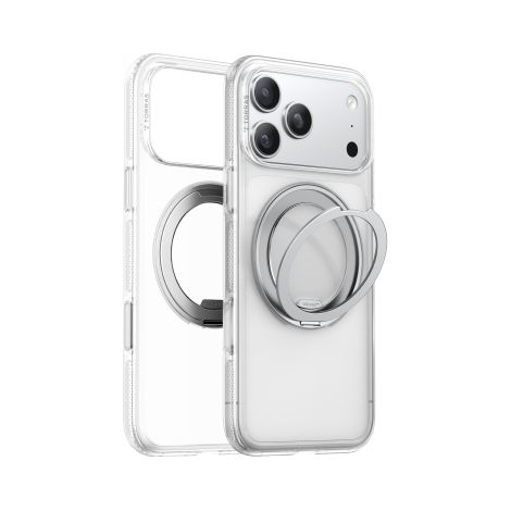 Torras Ostand R Fitness - Funda para iPhone 17 Pro compatible con MagSafe (transparente) (1/2)