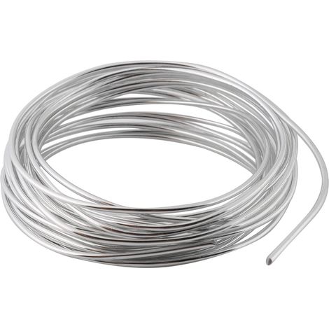 Fil d'aluminium argenté 2mm pour bijoux DIY - Rouleau de 5 mètres - Accessoires création (1/3)