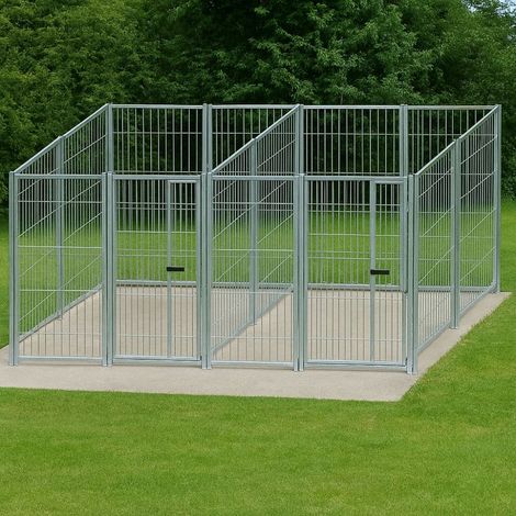 2 box per cani da esterno con zincatura a caldo ciascuno da 200x200x altezza 180 cm