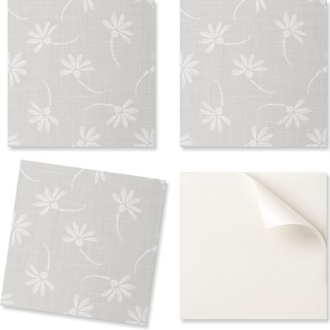 Baldosas de vinilo autoadhesivas con estampado floral para sal贸n, 9x30x30 cm.