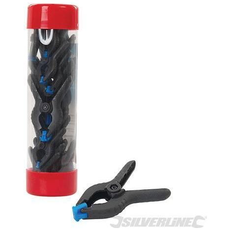 Pinza morsetto a molla Silverline 22Pz 25 e 19 mm in plastica dentate Prezzo