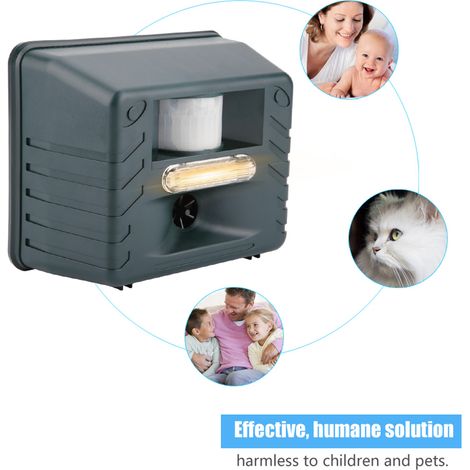 Elektronischer Ultraschall-Schädlingsbekämpfer mit 4 Blinktönen, Fernbedienung, für Tiere, EU-Stecker 220 V (1/5)