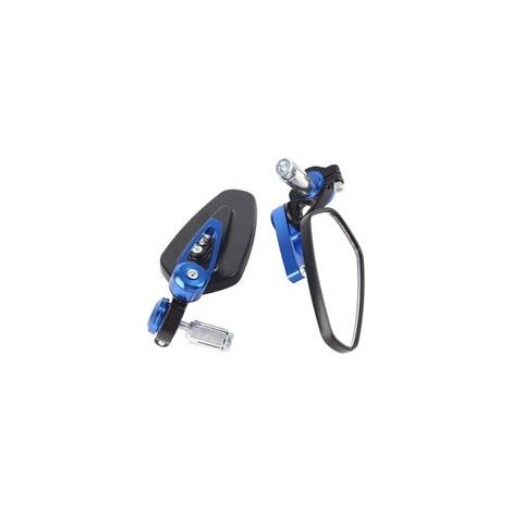 Rétroviseurs latéraux universels pour moto en alliage d'aluminium 7/8" 22 mm, bleus