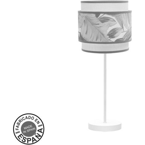 Lampada Da Tavolo Camerun 1xe14 Bianco/grigio 45x18x18 Cm