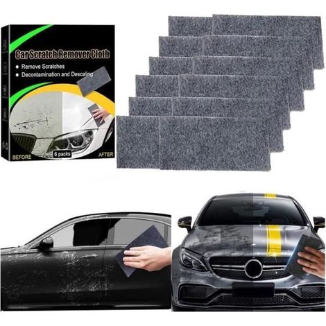 12 pcs Nano Sparkle Cloth Enlever Les Rayures de Voiture Nano Magic Cloth de Voiture Réparer Les Rayures de Peinture et Taches d'eau (1/4)