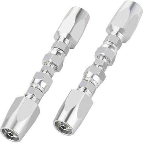 Kit de reparación de mangueras hidráulicas de 2 piezas, racor de reparación hidráulica de 1/4 de pulgada ( ) (1/5)
