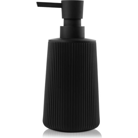 Dispensador de jabón negro mate - Estilo rústico moderno, apto para baños y cocinas, cabezal de bomba inoxidable, 250 ml. (1/5)