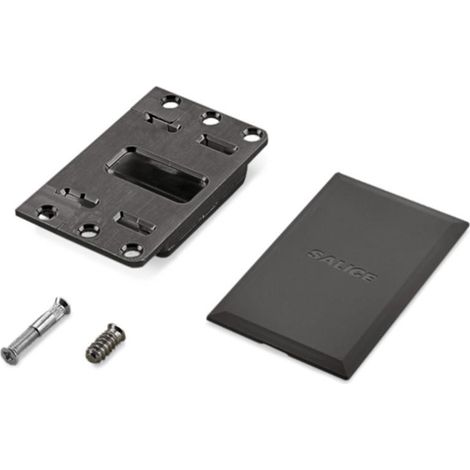 bisagra oculta conecta para puertas de madera y aluminio - salice acabado niquel solape 10 - 14mm acabado titanio solape 10 - 14mm